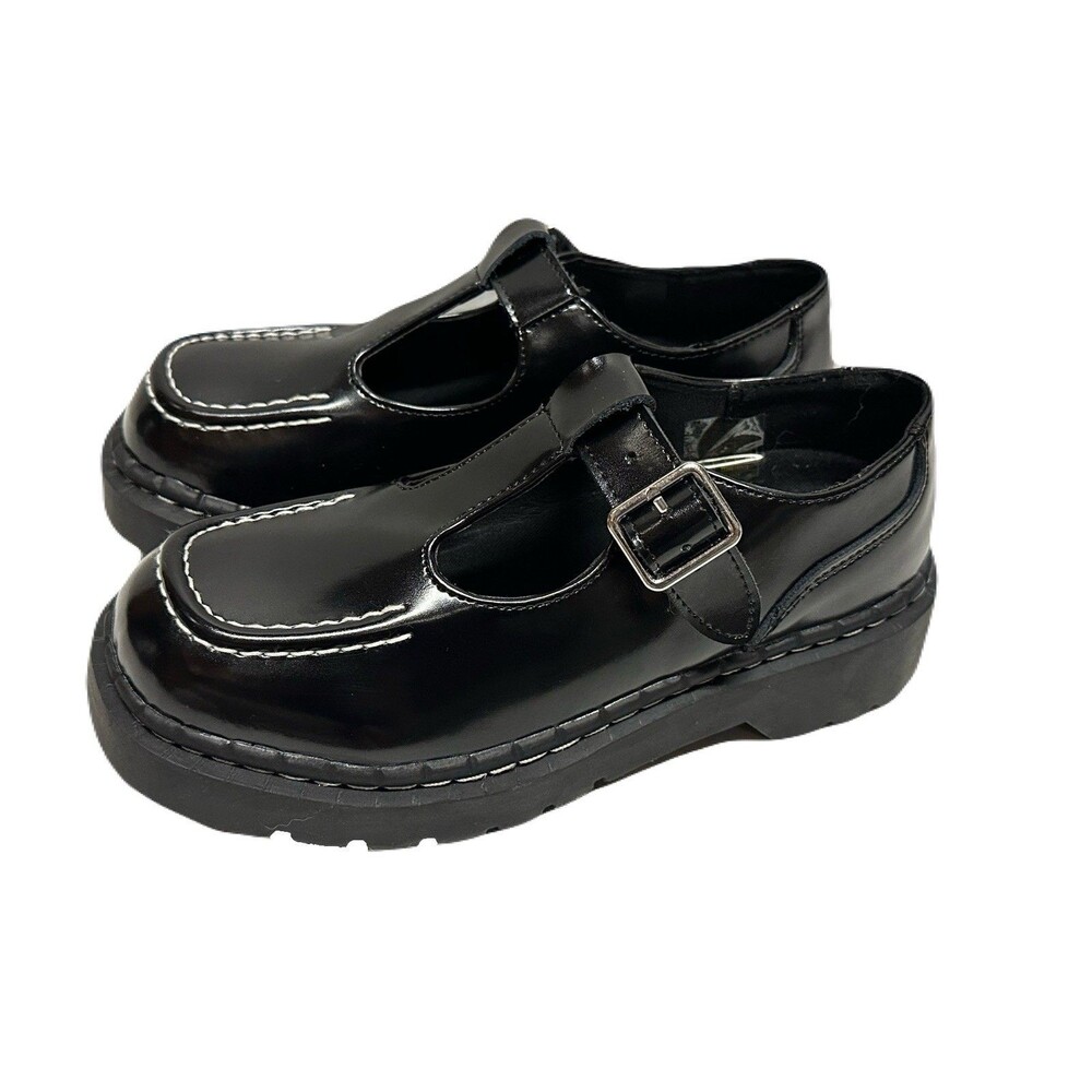 NEW TUK Brand Womens Size 6 EU 37 Black Patent Leather T-Bar Mary Janes Shoes - Picture 5 of 9